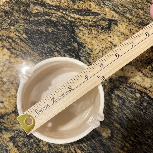 Vtg Handcrafted Lynn Gray Signed Art Pottery Desert Cactus Bowl Rim Pinch Deco - Picture 5 of 16